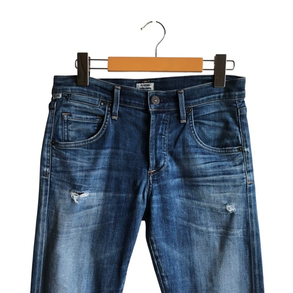 COH Emerson Slim Fit Boyfriend Jeans Medium Wash Ripped Knee Size 24 - Picture 3 of 14